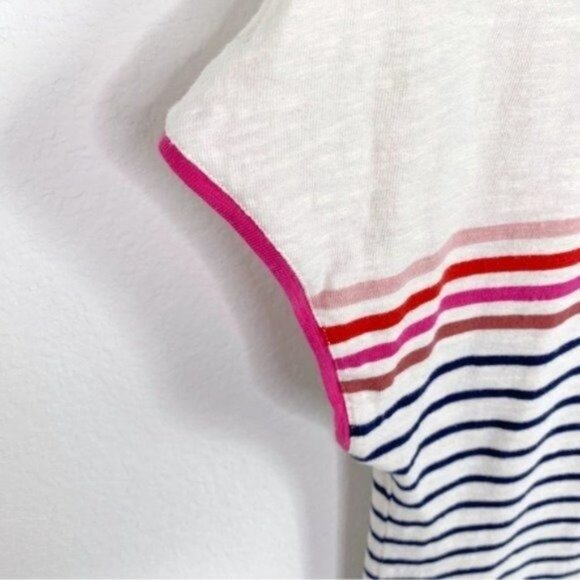 Boden Paulina Jersey Dress Ivory Multi Stripe Size 6 - Picture 6 of 7